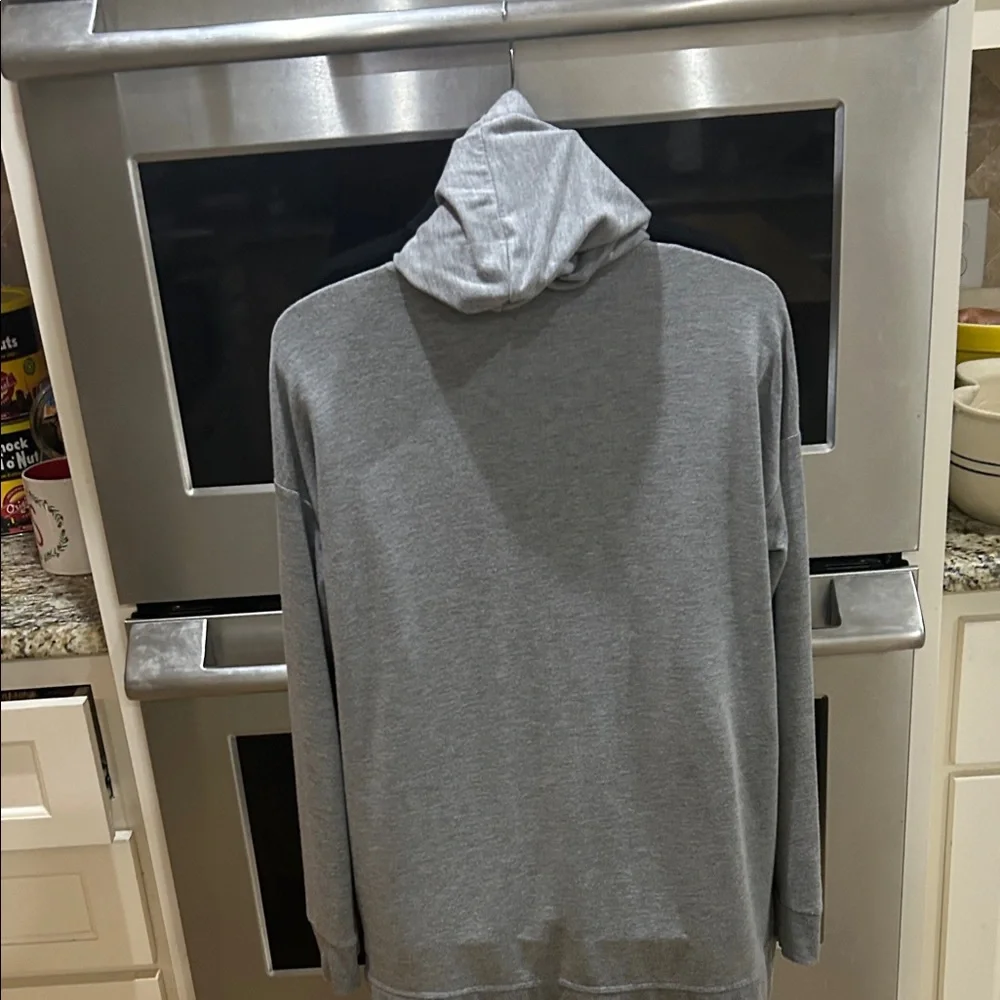 Gray Zip-Up Hoodie with Drawstring Lightweight Jacket - Picture 5 of 14